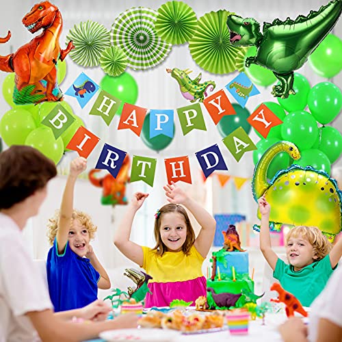 Dinosaur Birthday Party Decoration Set, 92 Pcs Set With Dinosaur Themed Party Favors Include Dinosaurs Balloons, Happy Birthday Banner,Backdrop,Paper Fan,Curtains,Pump Perfect For Your Kid's Party Dinosaur Birthday Party Decoration Set, 92 Pcs Set With Dinosaur Themed Party Favors Include Dinosaurs Balloons, Happy Birthday Banner,Backdrop,Paper Fan,Curtains,Pump Perfect For Your Kid's Party